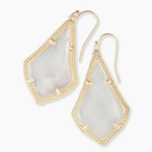 KENDRA SCOTT GOLD IVORY MOTHER OF PEARL EARRINGS